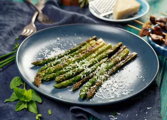 grilled asparagus with parmesan