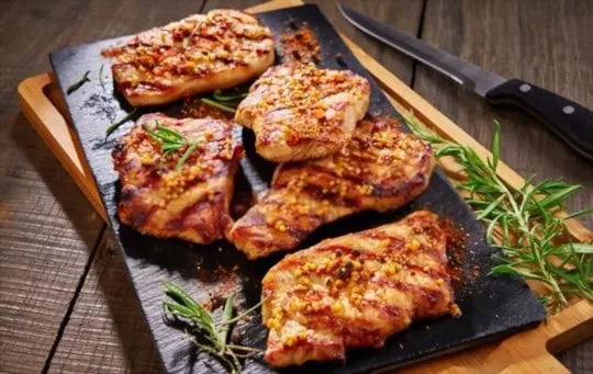 marinated pork chops