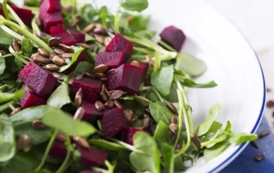 watercress salad with a balsamic reduction