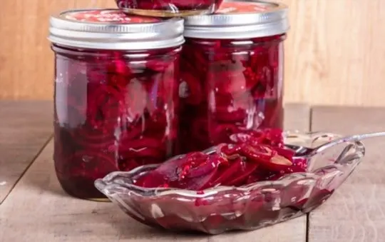 pickled beets and vegetables