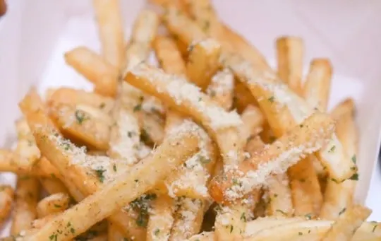 crispy fries with parmesan cheese