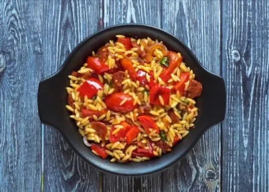 orzo with chicken sausage