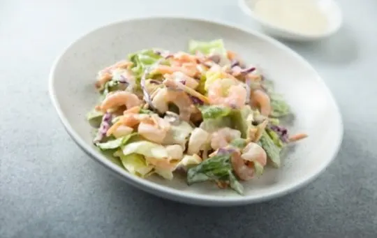 shrimp with warm germanstyle coleslaw
