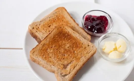 toast with butter jam