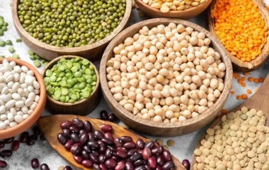 dried beans or legumes