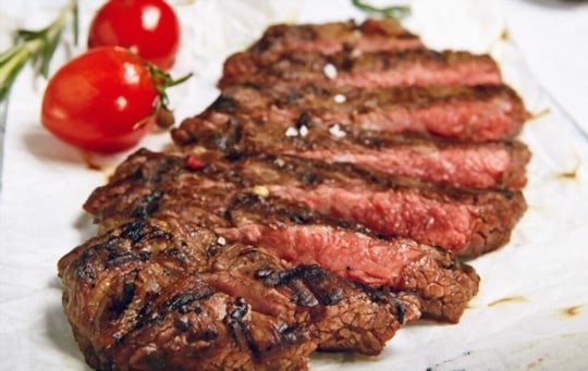 flank steak with grilled tomatoes