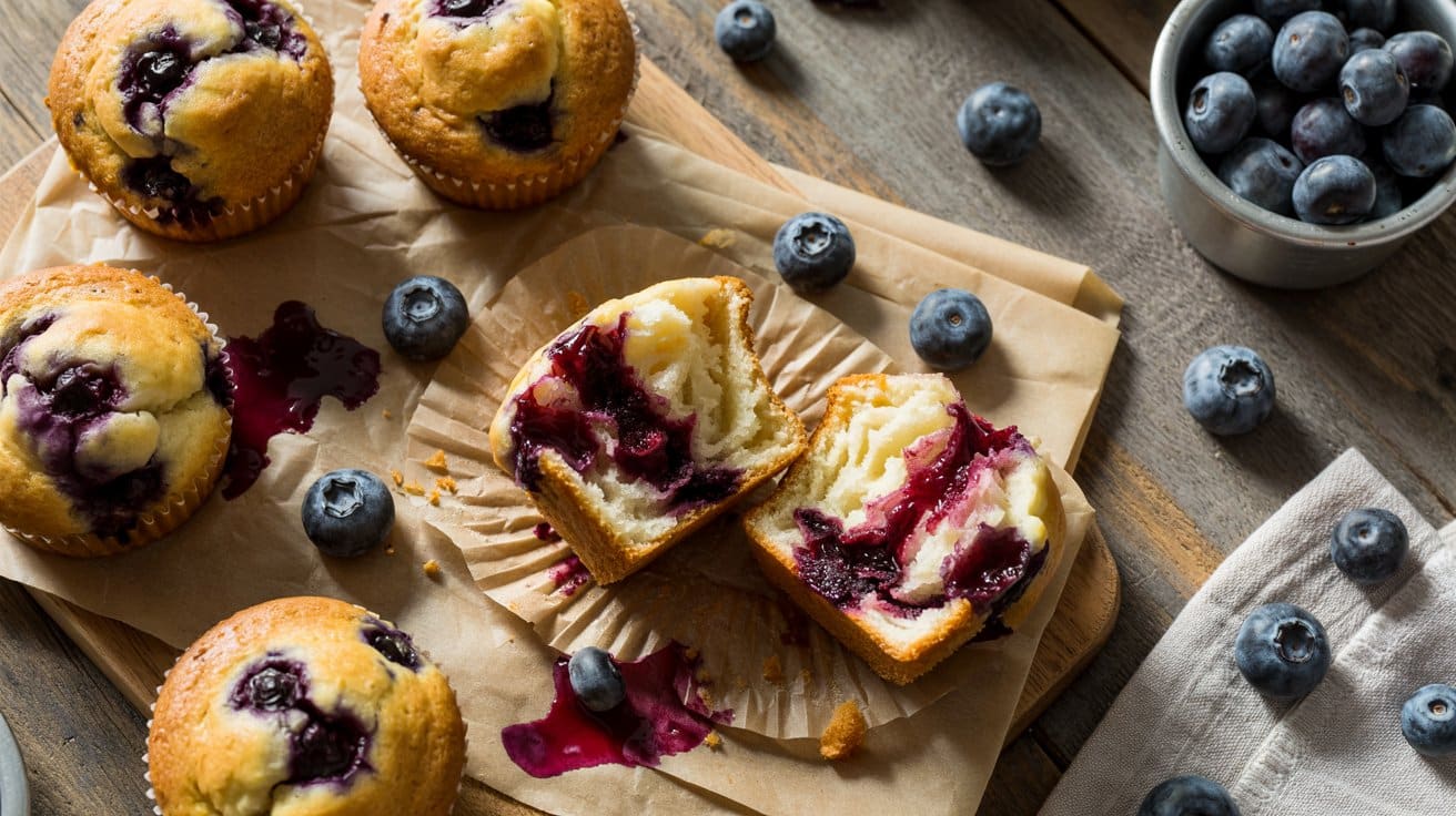 1 blueberry muffins a bright top down