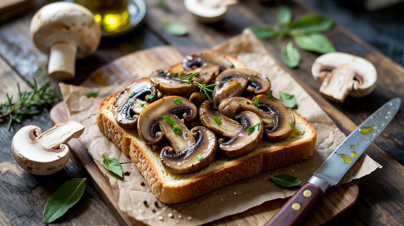 13 vegan mushroom toast with sauteed mus jTnfqfoCQ4CzIojD035twQ ECEKipc9RVSm1oMaCe5YUA
