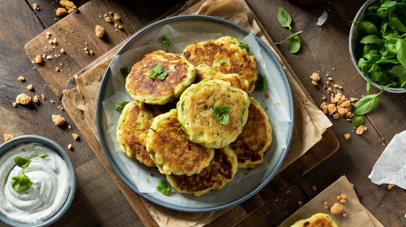 16 zucchini fritters for breakfast or sn 1jMKqB5RR2mtCTzun1taA xUk AZVzS2a4zo vc2AoeQ