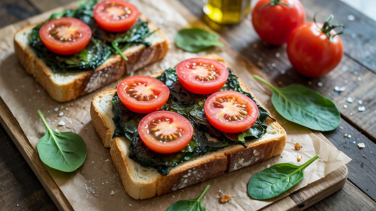 20 spinach and tomato toast for extra nu rIw0u9P7Ts zVJ1E0yurTw HFR1tzeASJiyG9 BYuZgQ