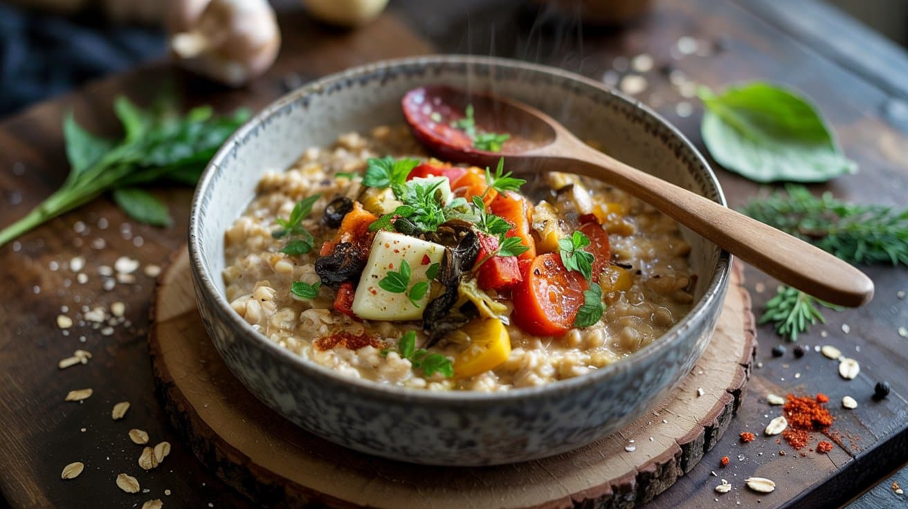 9 savory oatmeal with spices and vegetab K75WxK RpitGXe9h aHDg 7aiPZi8FT i4X5iSwHjQnQ